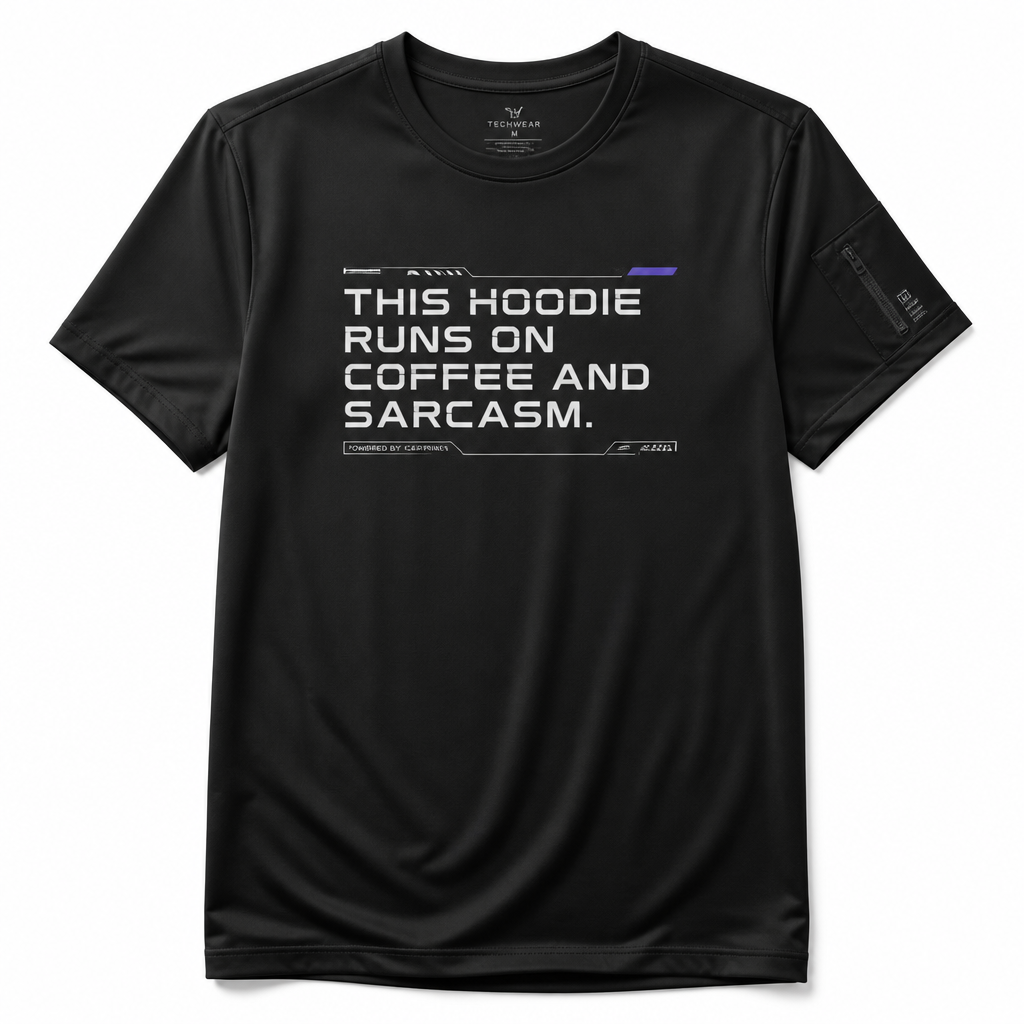 This hoodie runs on coffee and sarcasm.